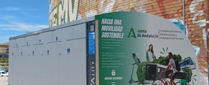 Aparcamiento de bicicletas instalado en Huelva